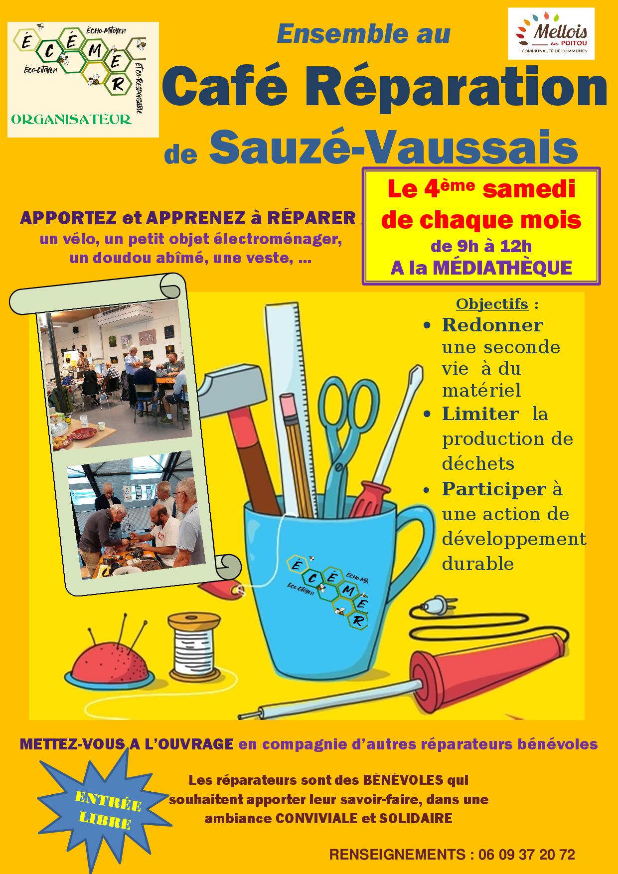 Café réparation de Sauzé-Vaussais